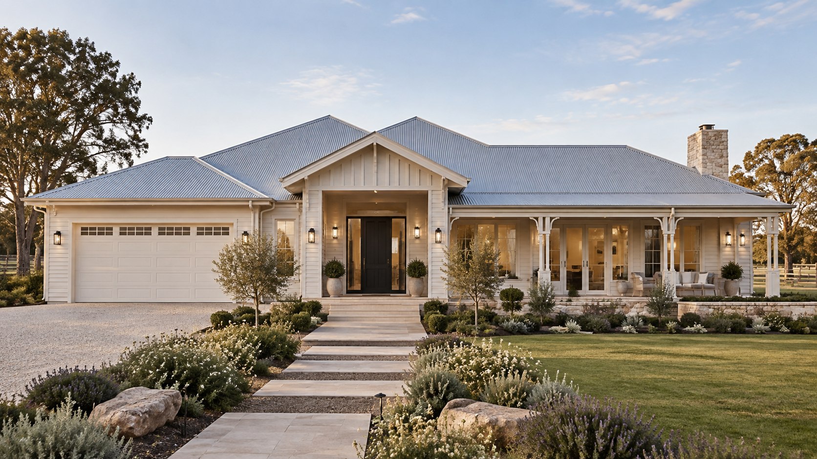 Custom home by Egan Building Co. — Hunter Valley site with natural landscaping