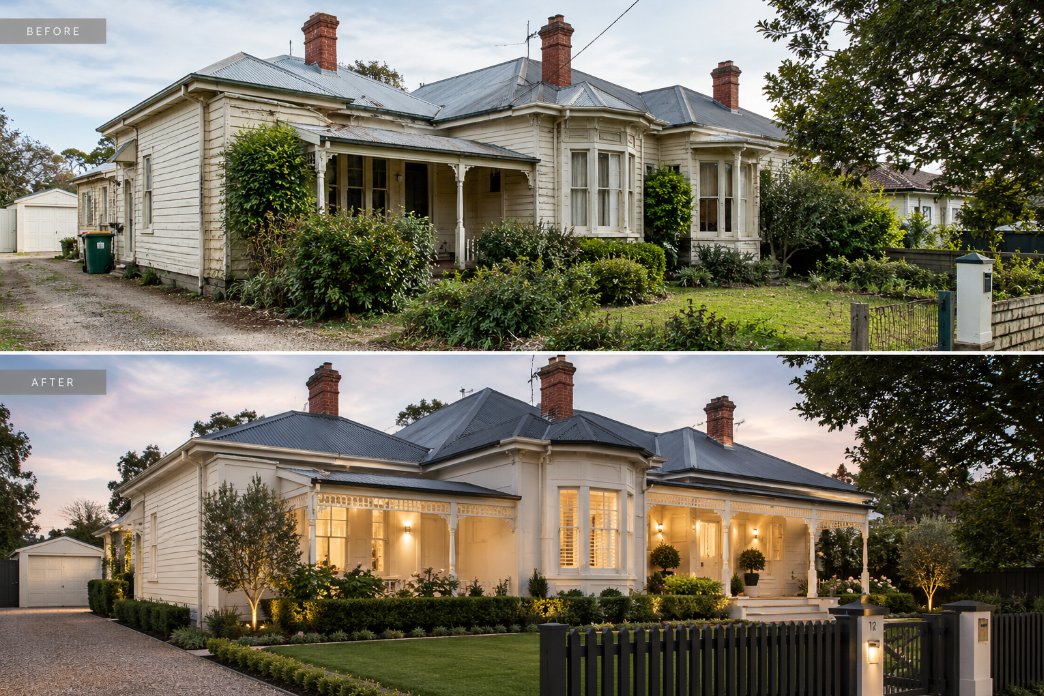 Federation home renovation in Lorn, NSW — before and after by Egan Building Co.